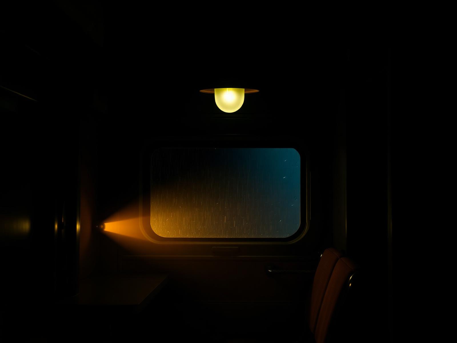 Scenografia pokoju Ostatni Pasażer — mroczny wagon kolejowy